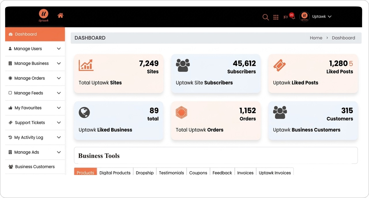 Uptawk Dashboard