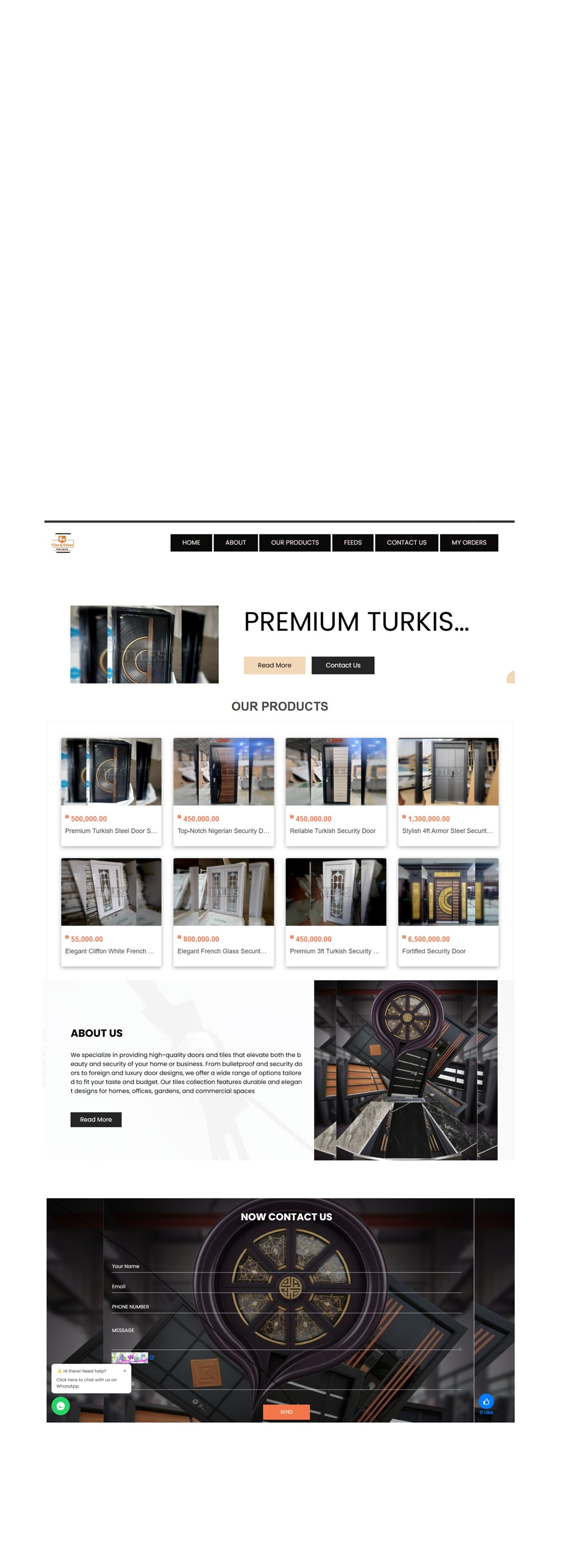 Tiles and Doors Palace � built with Uptawk